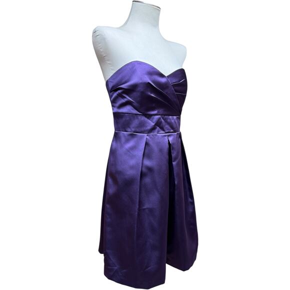 Bachelorettes Strapless Dress Purple 10 - Picture 3 of 4
